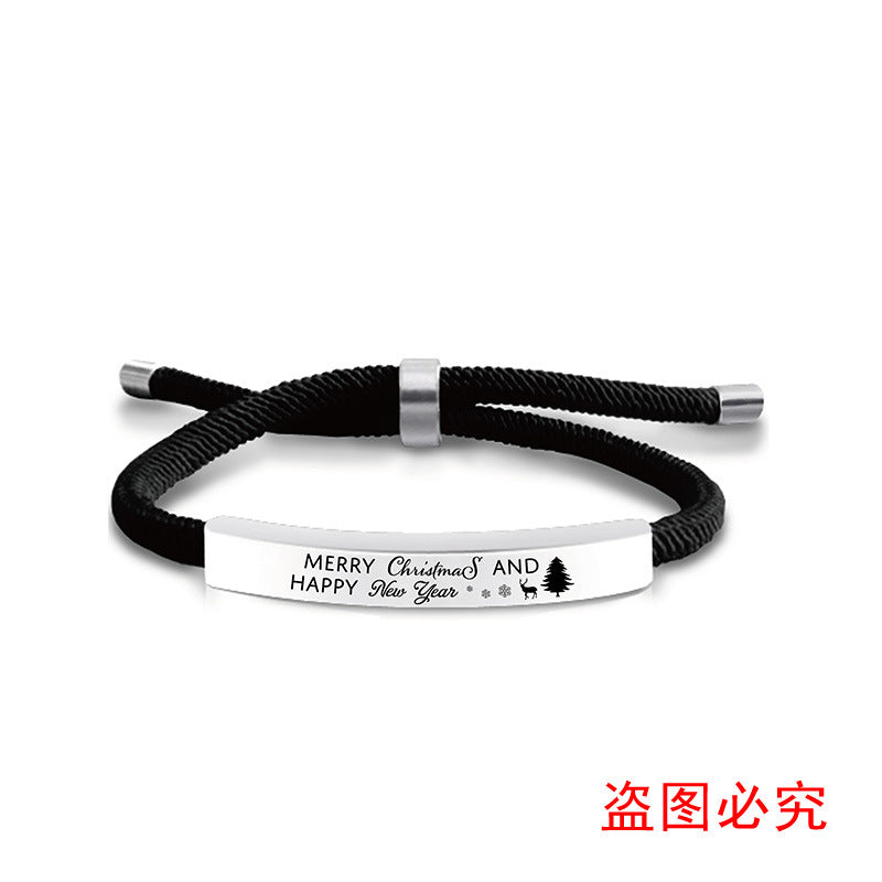 Bracelets Stainless Steel Woven Rope Christmas Gifts GangG017