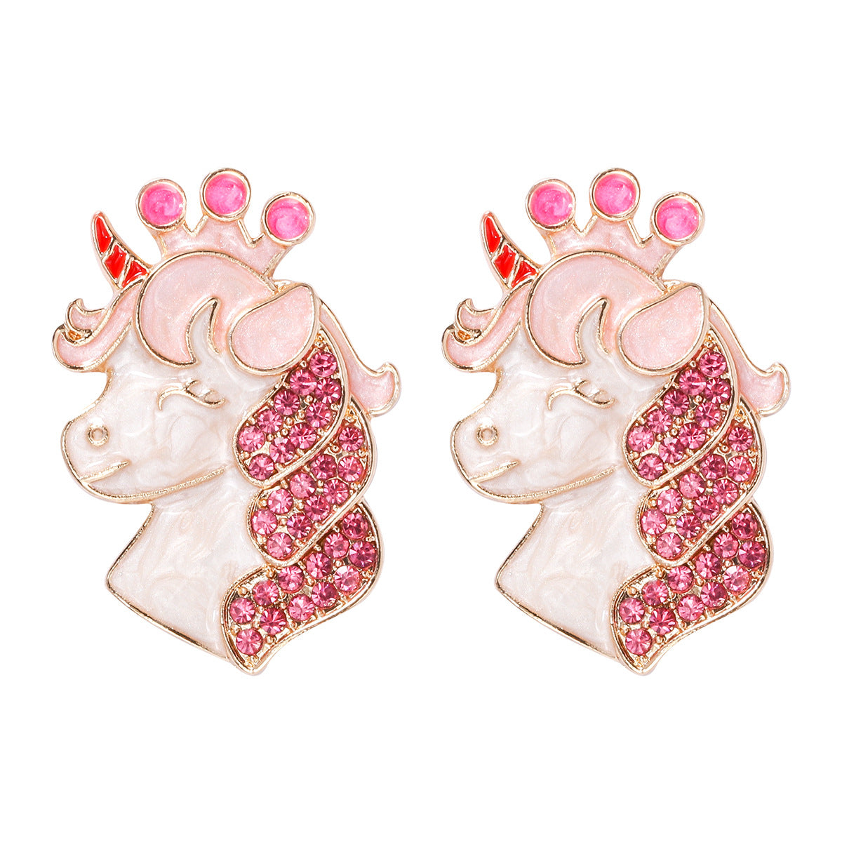 Alloy Candy Animal Unicorn Earrings MIC-JuJ012