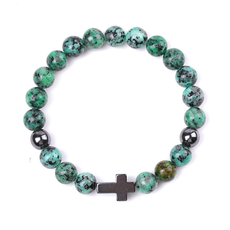 Alloy African Pine Cross Bracelet MIC-XiuH020