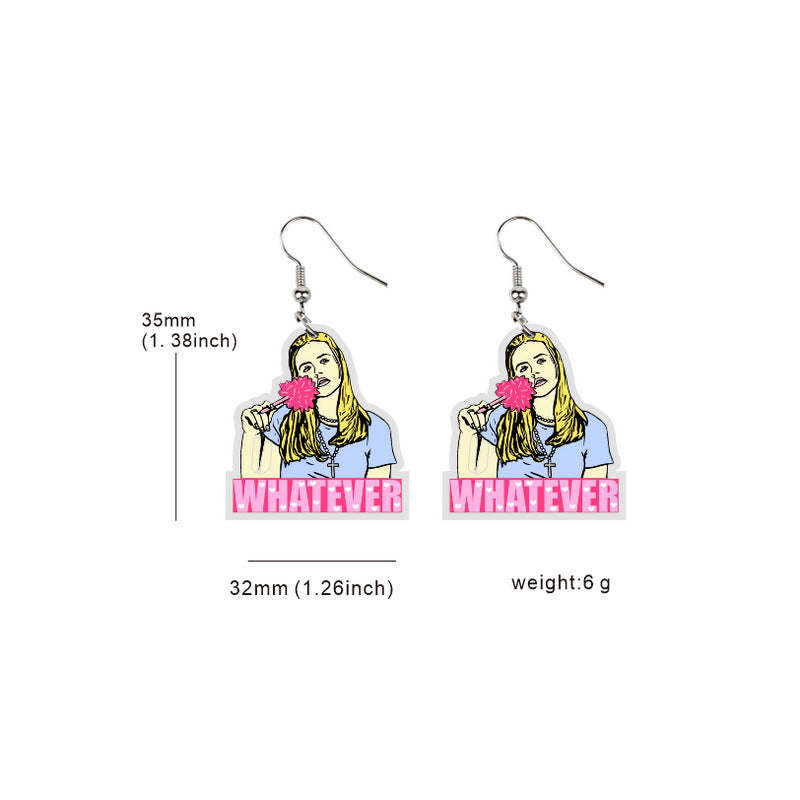 Cute Cartoon Acrylic earrings MIC-XueP009