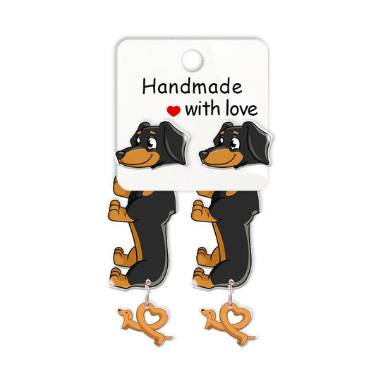 Alloy cartoon sausage dog earrings (Minimo de compra 5) MIC-XiangL109