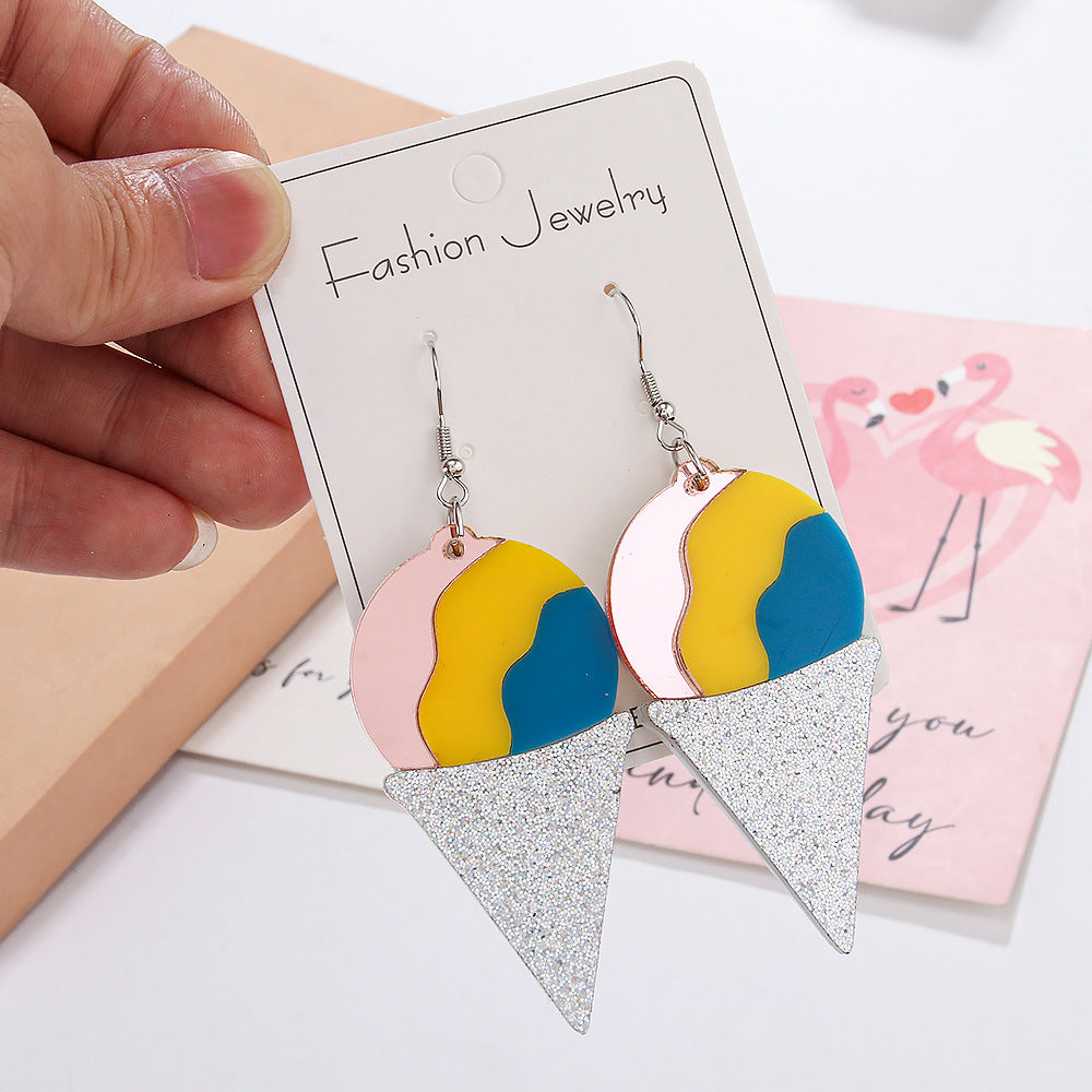 Acrylic ice cream earrings (Minimo de compra 2) MYA-ManT018