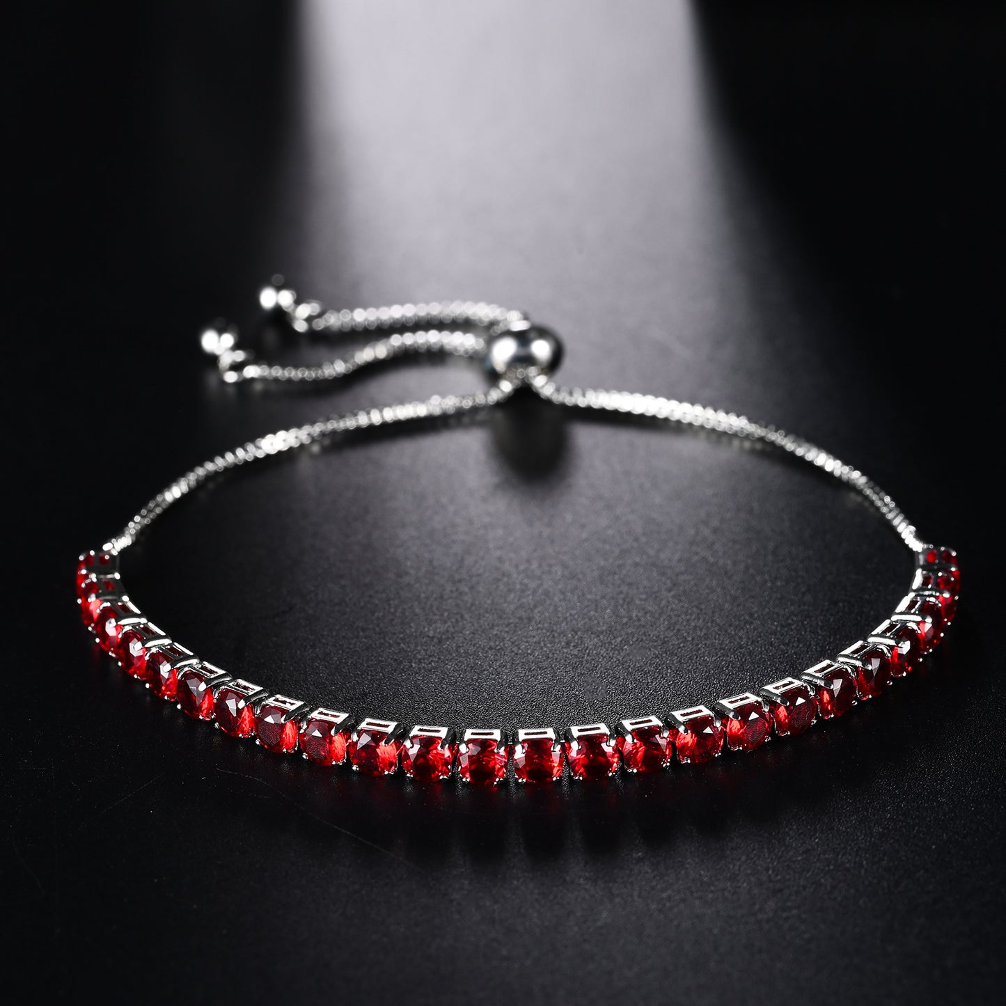 Alloy 4mm round single row full diamond bracelet (Minimo de Compra 2) MIC-LinD007