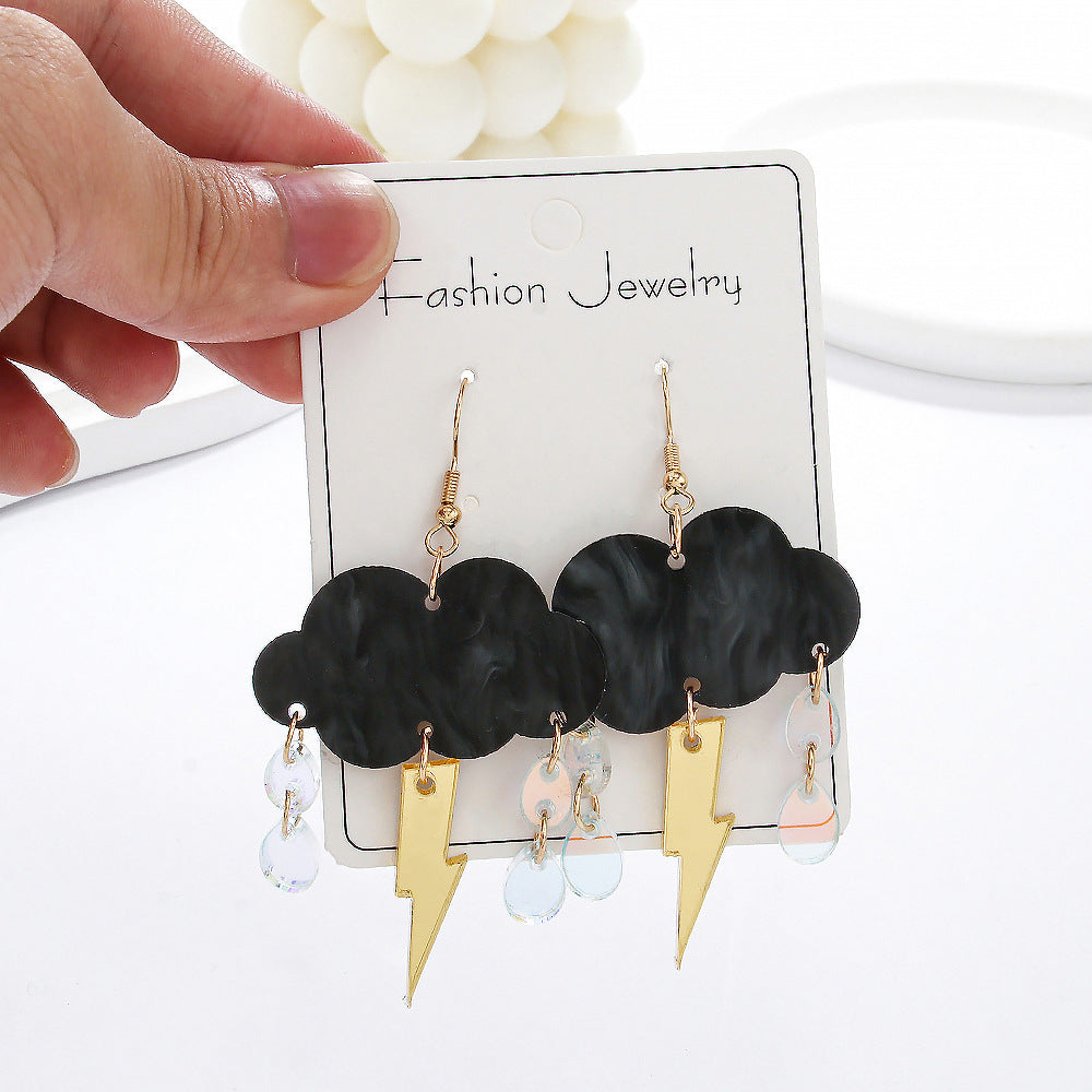 Acrylic new cloud lightning earrings (Minimo de compra 5) MIC-ManT036