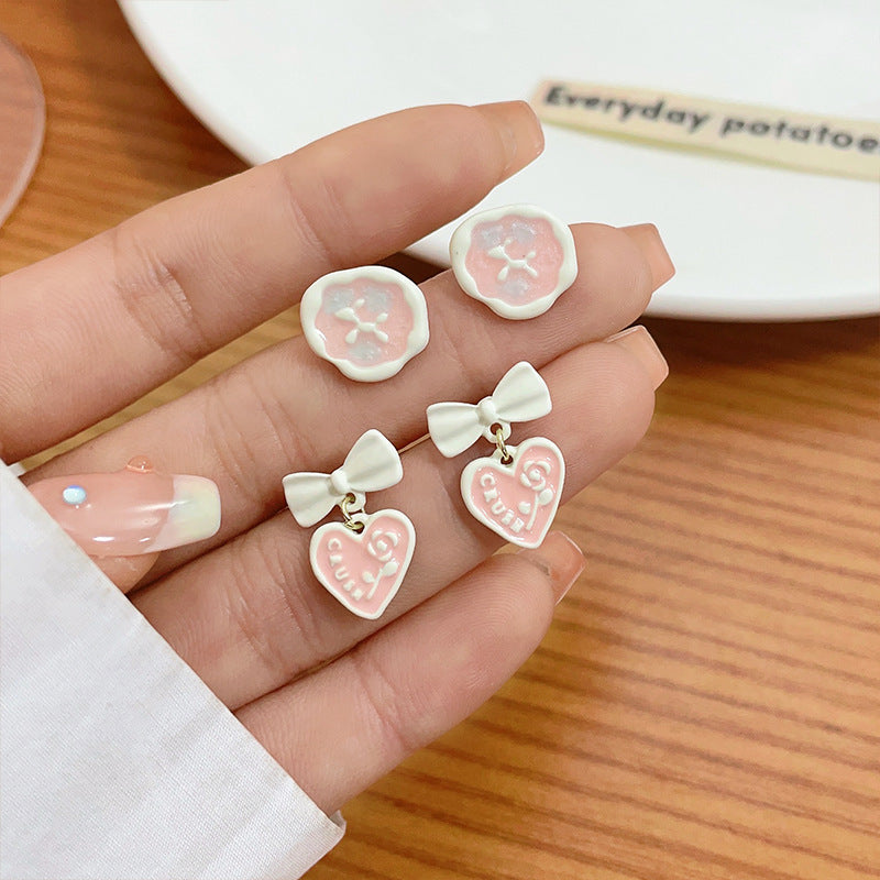 Acrylic Pink Flower Earrings (Minimo de Compra 2) MIC-ShuangX028