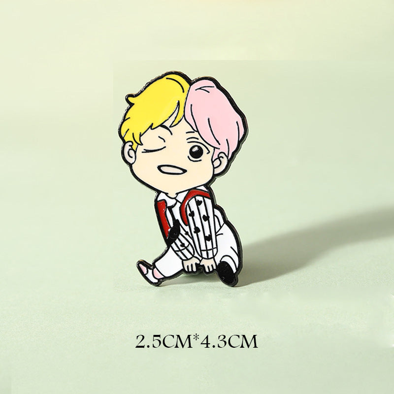 Alloy Cute BTS Brooch MIC-QiSen007