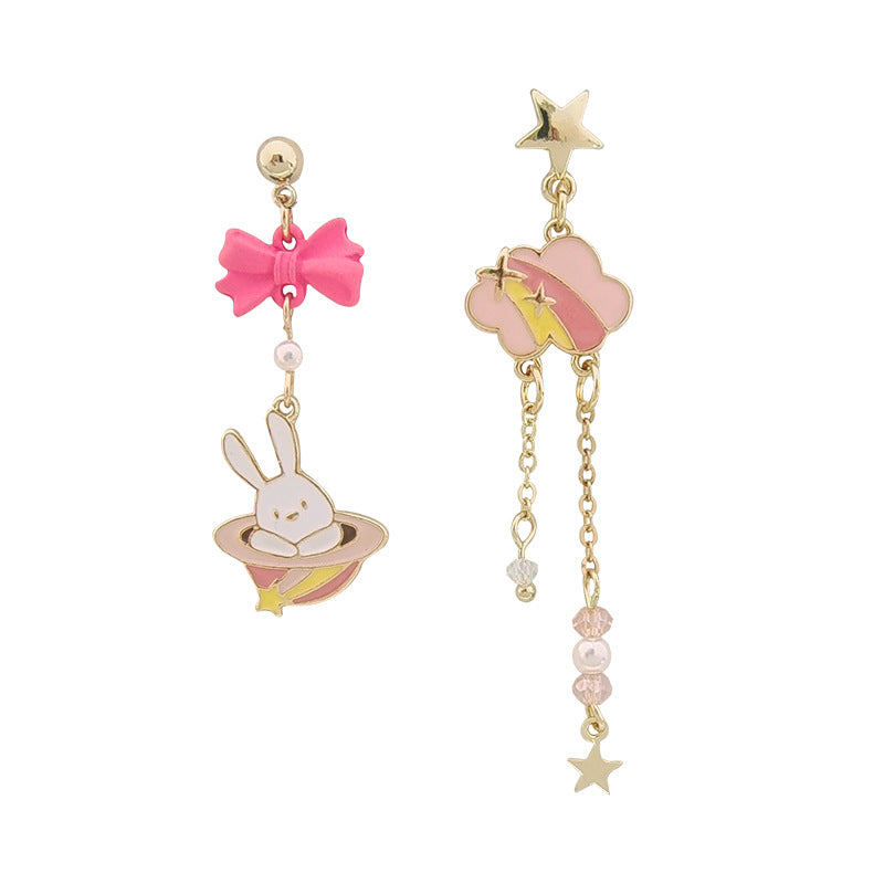 Alloy pink magic hat earrings (Minimo de Compra 2) MIC-BLD053