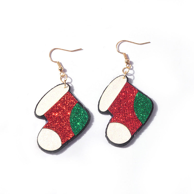 Alloy cartoon Santa Claus earrings MIC-QingH018