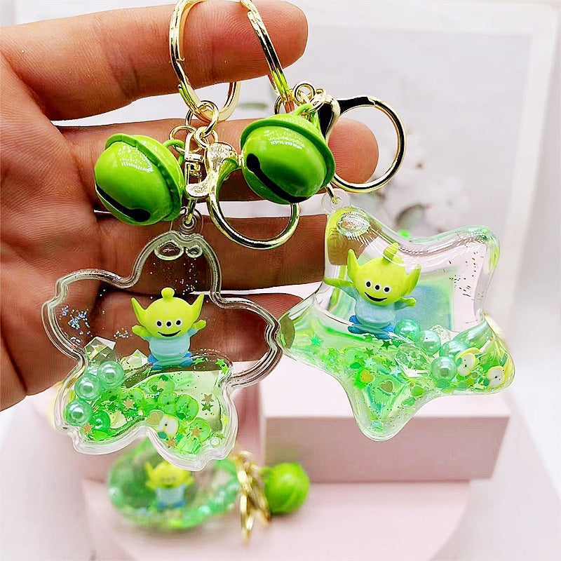 PVC cartoon floating oil keychain MYA-DMF007