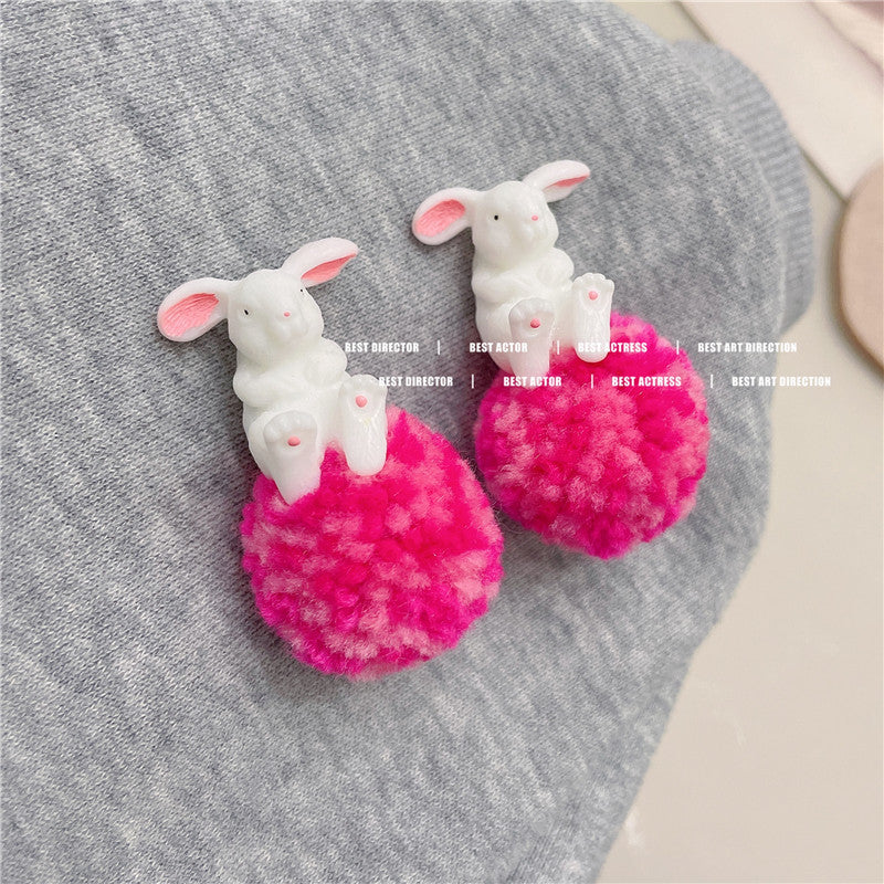 Resin small and cute rabbit earrings (Minimo de Compra 2) MIC-WWHM051