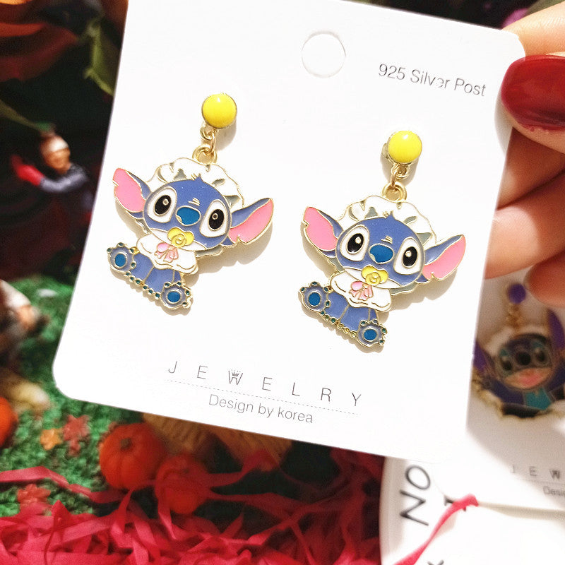 Alloy cartoon cute earrings MYA-XingJ073