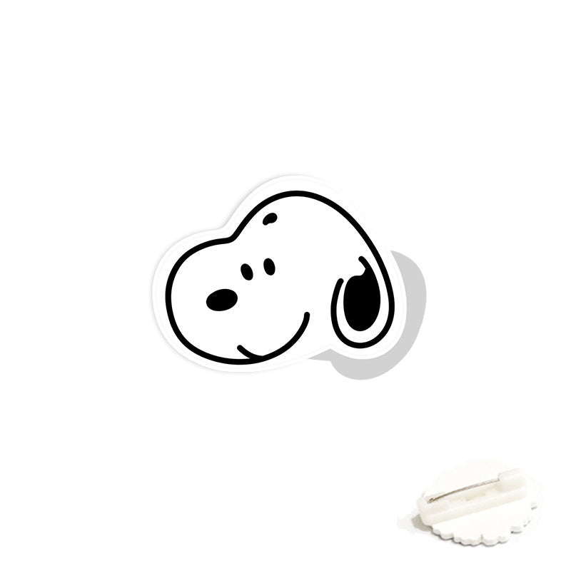 Acrylic cartoon cute Snoopy brooch (Minimo de compra 2) MYA-WeiJ011