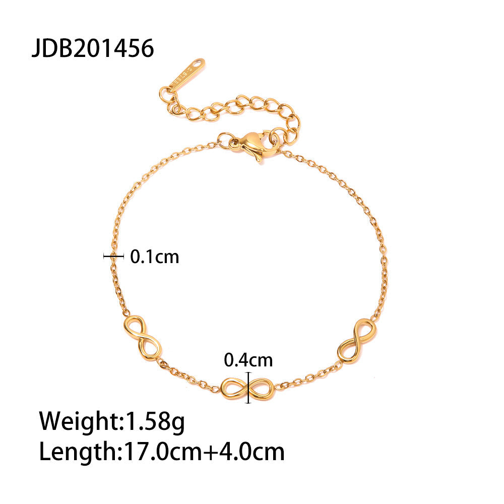 Gold Plated Stainless Steel Infinity Bracelet MIC-JieD027