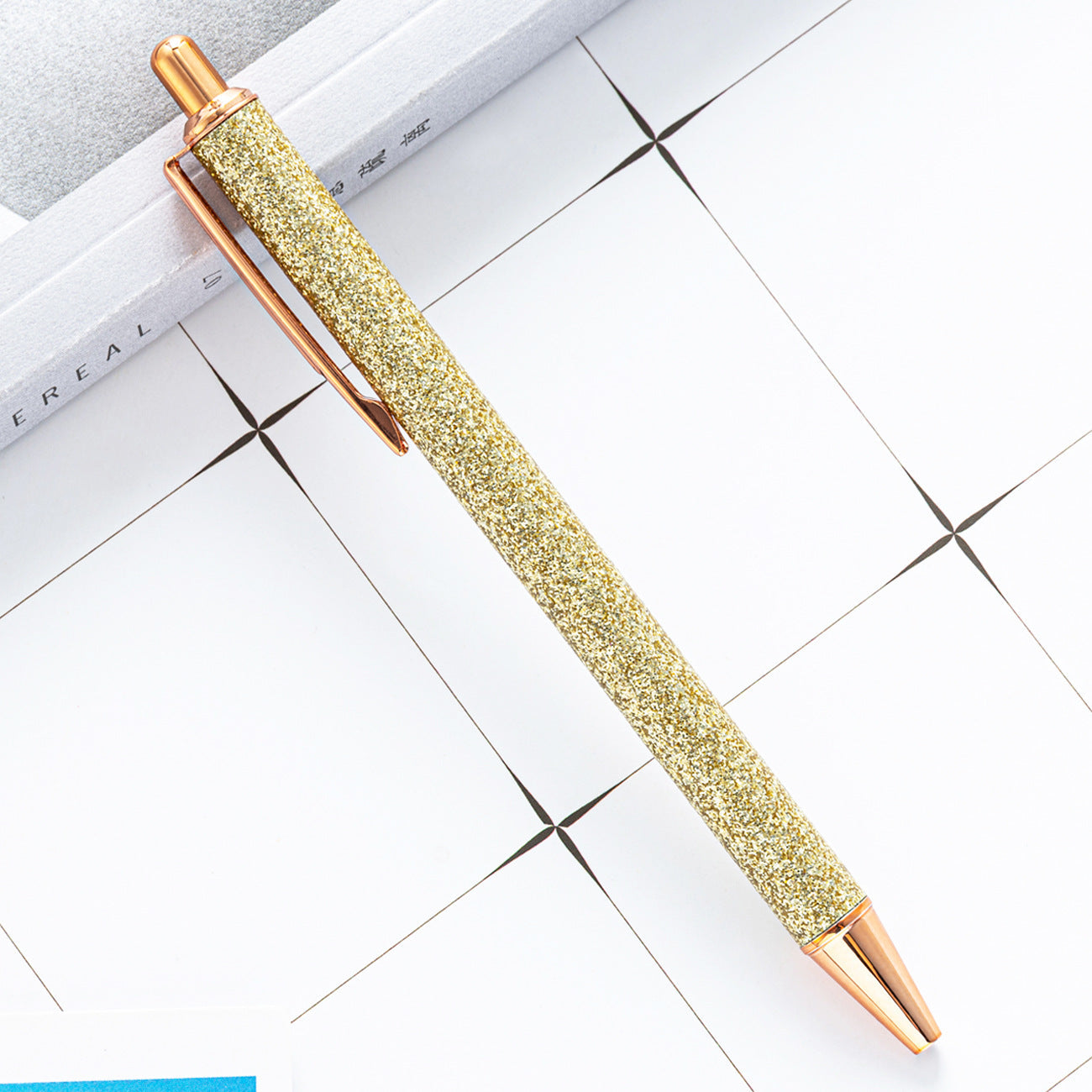 Ballpoint Pen Metallic Glitter Press Action Pen JingL001