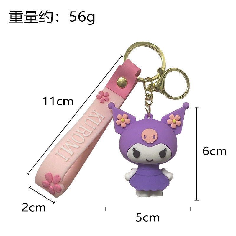 PVC cartoon cross dressing exquisite keychain MIC-LanC012