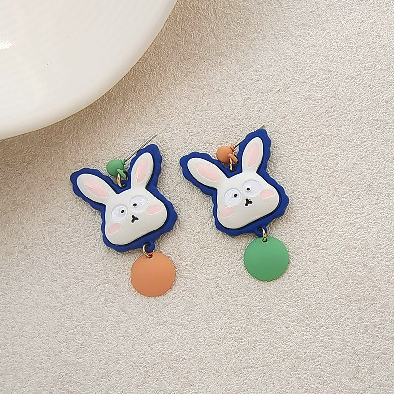 Alloy cute funny little rabbit earrings (Minimo de Compra 2) MIC-BLD076