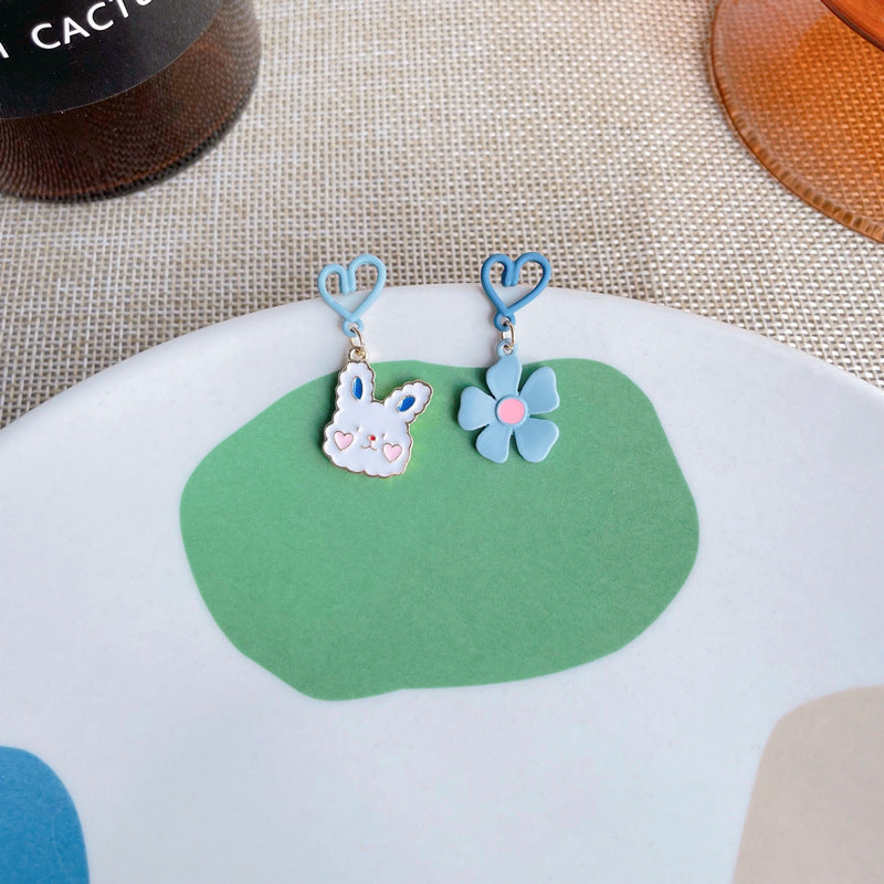 Alloy cute little rabbit earrings MIC-ABL018