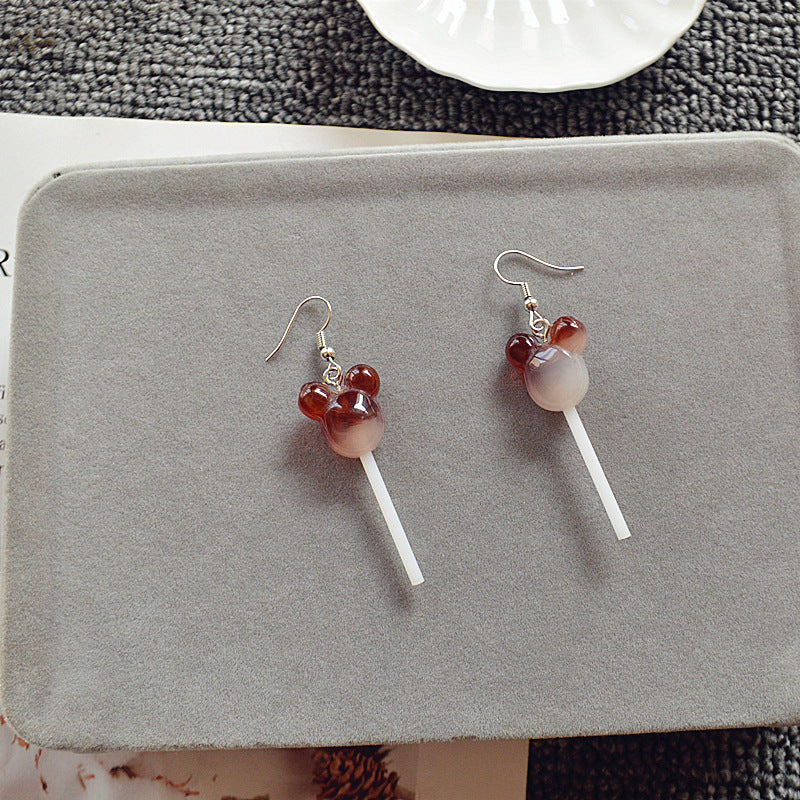 Resin lollipop long earrings (Minimo de Compra 2) MYA-XieN040