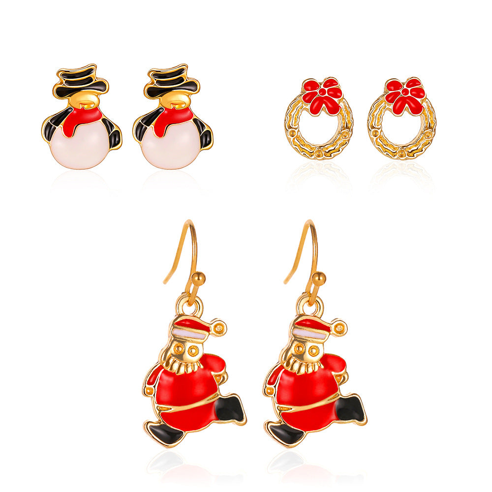 Alloy Christmas series earrings (Minimo de Compra 2) MIC-MiaoY088