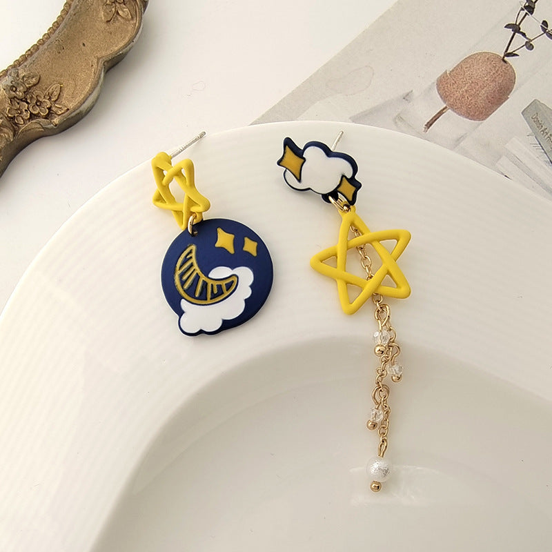 Alloy Moon Planet Earrings (Minimo de Compra 2) MIC-BLD079