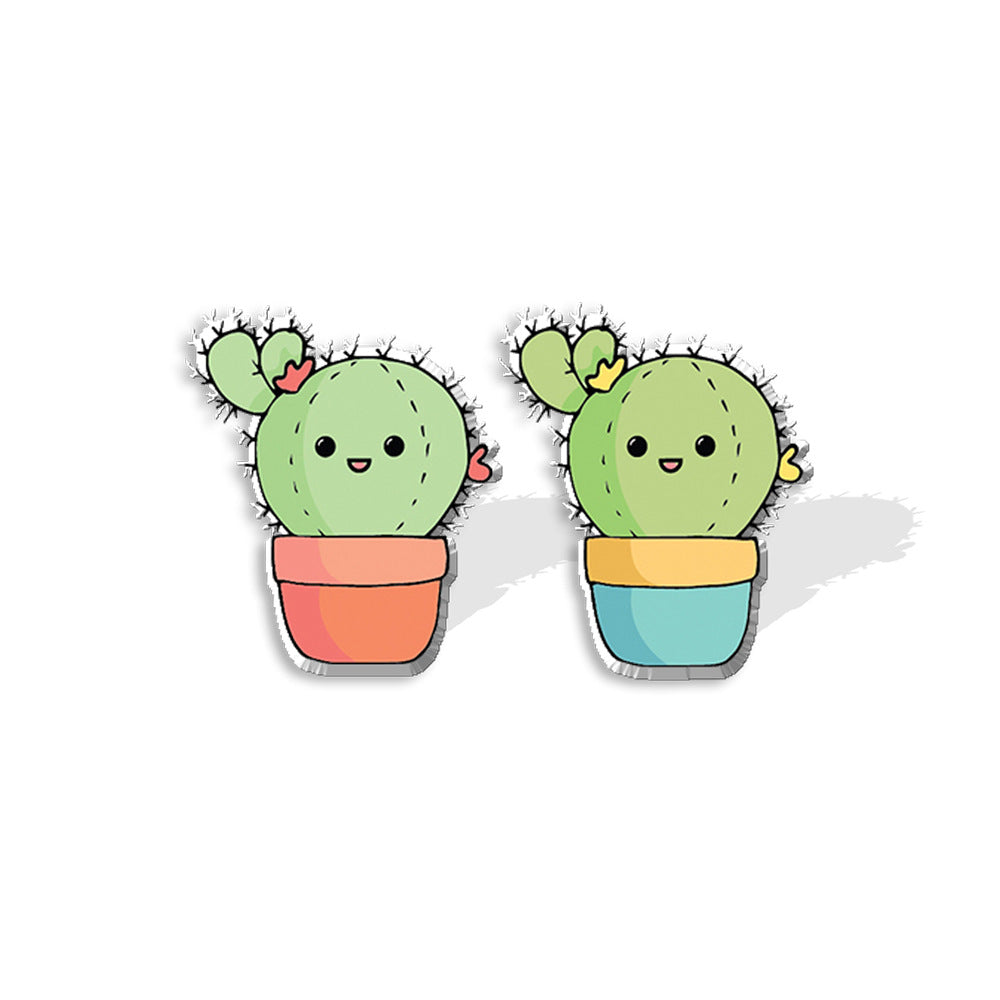 Earrings Resin Cute Succulent Stainless Steel Stud Earrings Minimo de compra 2 XiangL029