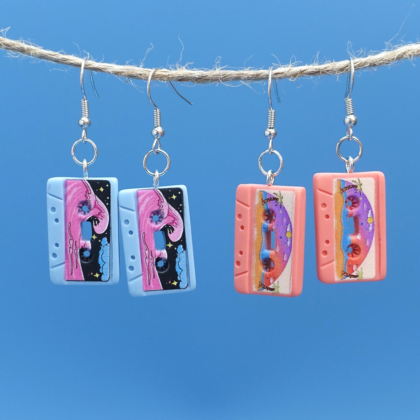 Resin Vintage Tape Earrings MIC-MingC016