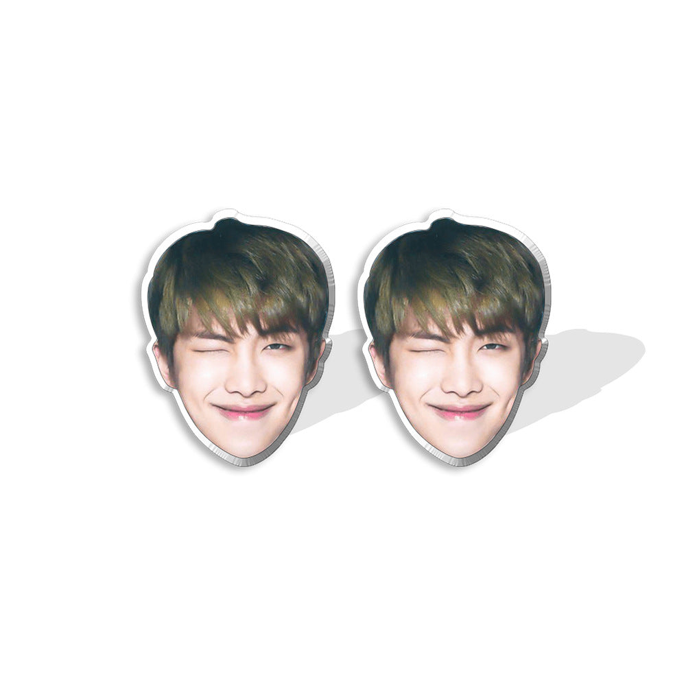 Acrylic BTS bulletproof youth group earrings (Minimo de compra 5) MIC-XiangL048