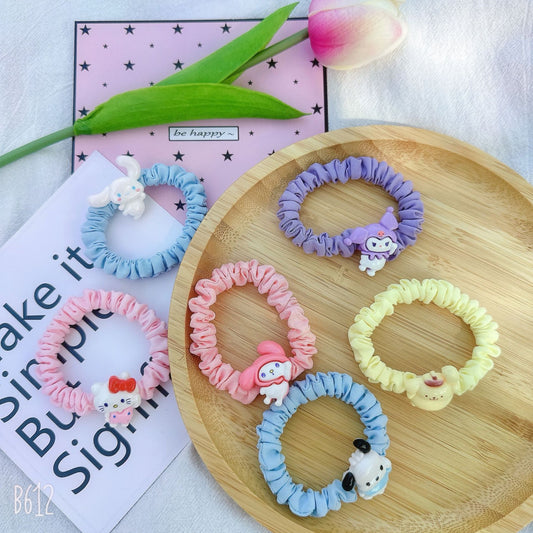 Cartoon Cute Hair Rope with Fabric (Minimo de compra 10) MIC-WeiY001