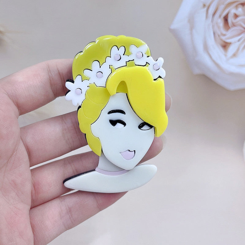 Acrylic Character Cute Brooch Minimo de compra≥2 MIC-BenD002