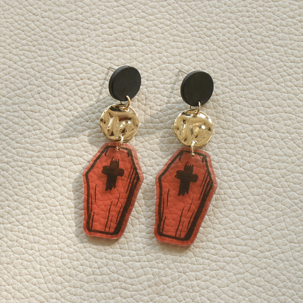 Acrylic exaggerated Halloween earrings MIC-OuY017