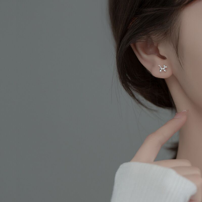 Alloy balloon dog earrings (Minimo de compra 2)  MIC-KSN003