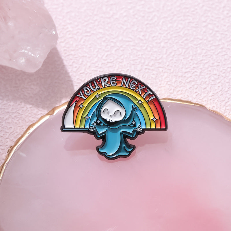 Alloy Skull Ghost brooch MIC-QiH016