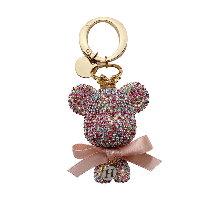 Diamond cartoon big bear keychain  （Minimo de compra 2） MYA-LianX013