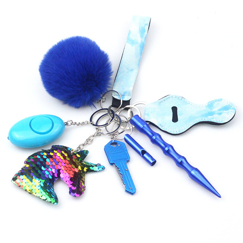 Scuba Fabric 8 Pieces Keychain Set MOQ≥2 ChaoH046