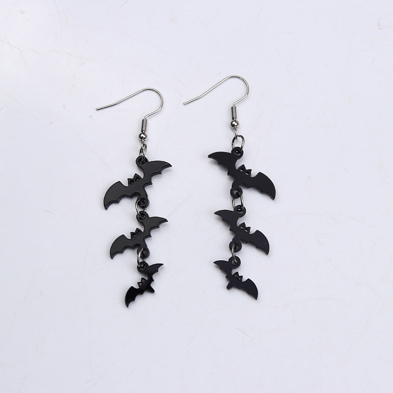 Acrylic Halloween Bat earrings (Minimo de Compra 2) MYA-DuA038