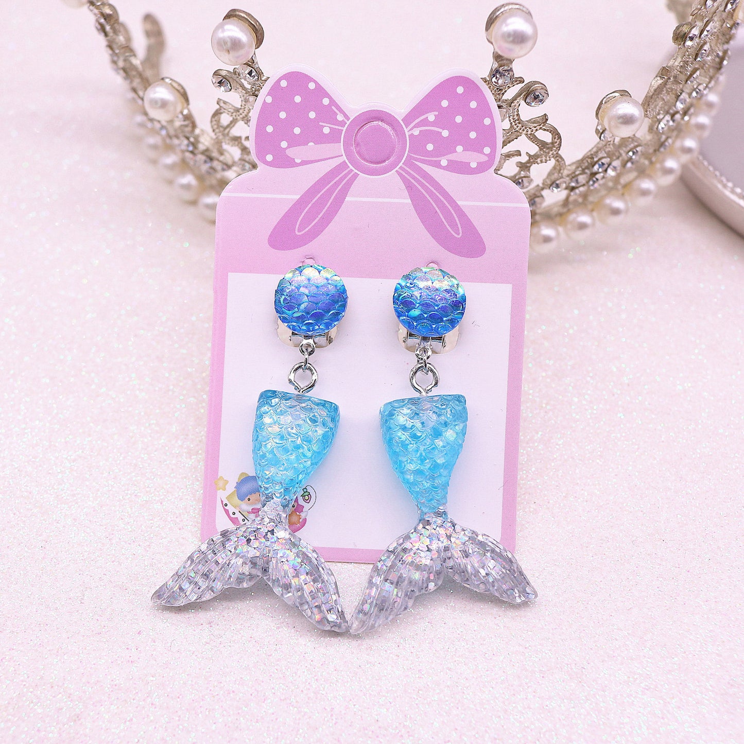 Resin fish tail long ear clip (Mimimo de compra 2) MYA-MuM012