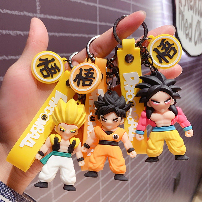 PVC cartoon Monkey King keychain MIC-OuS006