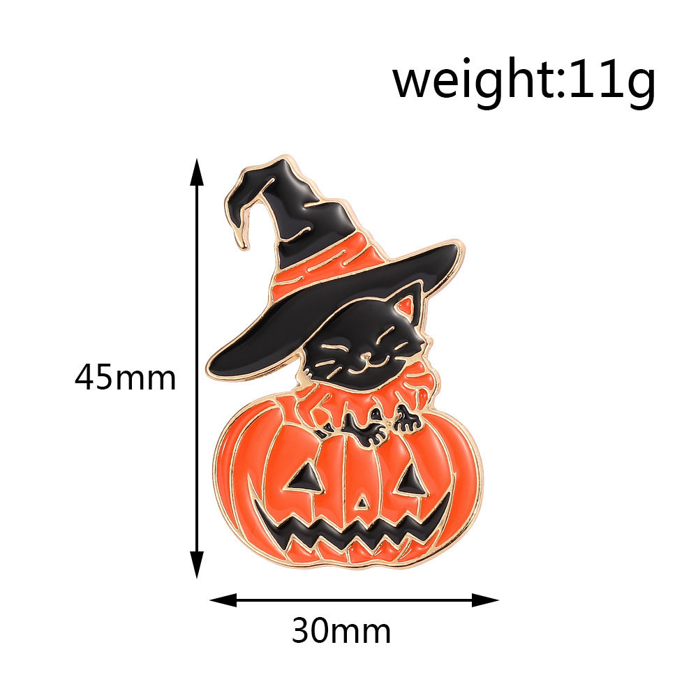 Alloy Halloween Jack Cat brooch (Minimo de Compra 2) MIC-ShengY048