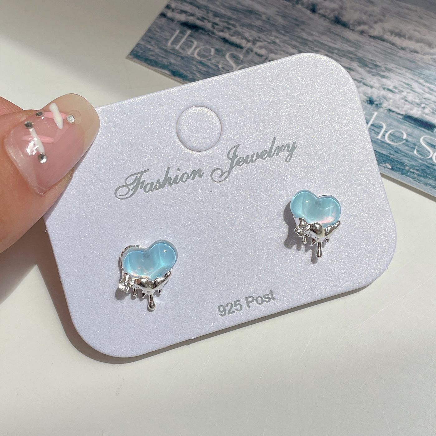 Alloy Ocean Series Blue Earrings MIC-ShuangX045