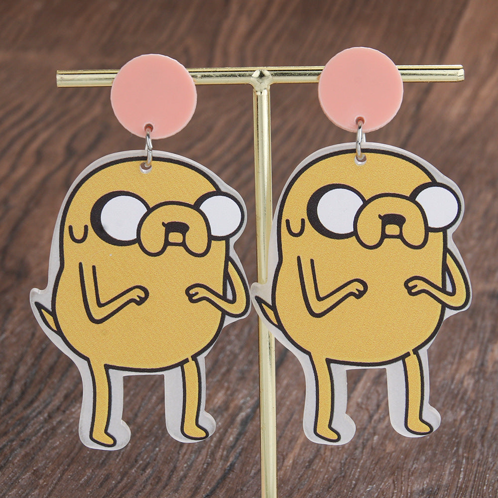 Acrylic cartoon anime old leather earrings (Minimo de compra 2) MIC-ManT028