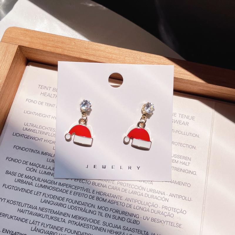 Alloy Bell Elk Snow Flower Earrings (Minimo de Compra 2)  MIC-YingH007