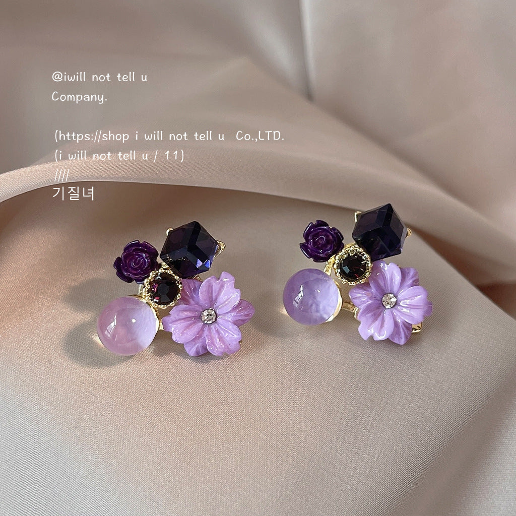 Alloy amethyst Earrings MIC-LiangM002