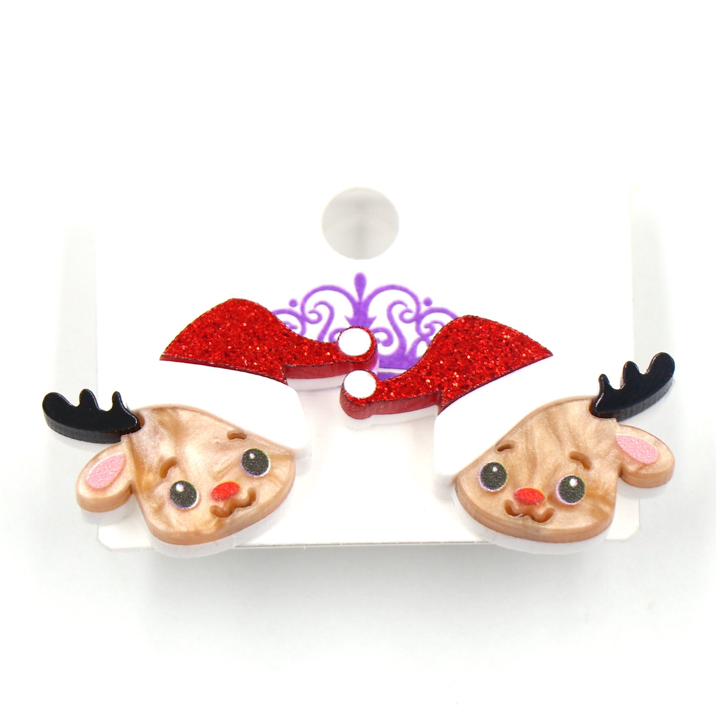 Acrylic Christmas Deer Cute Earrings (Minimo de compra 5) MYA-XiaoY057