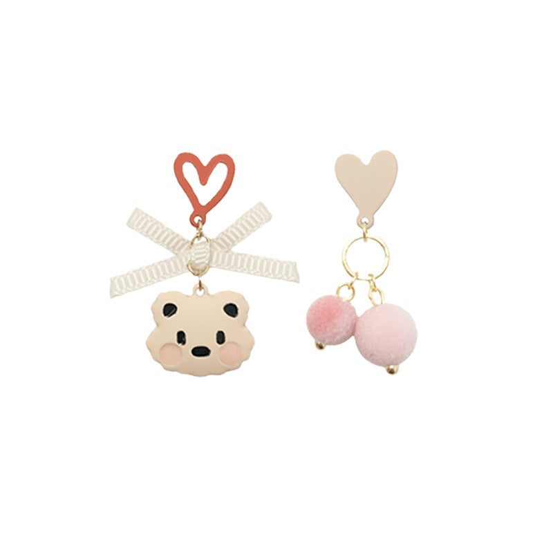 Alloy cartoon asymmetric earrings (Minimo de Compra 3) MIC-BiS011