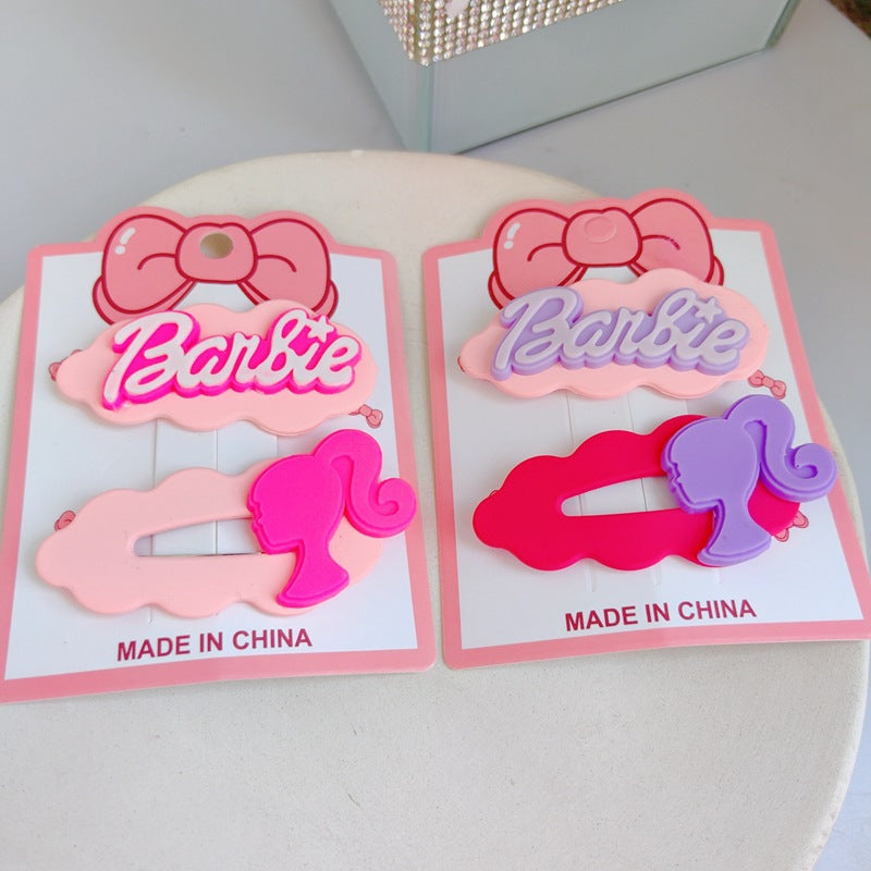 Resin cartoon Barbie cloud hair clip (Minimo de compra 12) MYA-ZiZ008