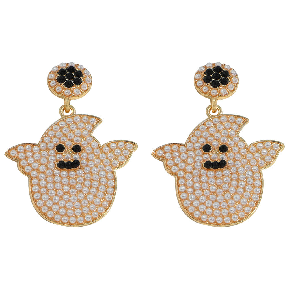 Alloy Halloween Ghost Earrings (Minimo de Compra 2) MIC-JiqQ006