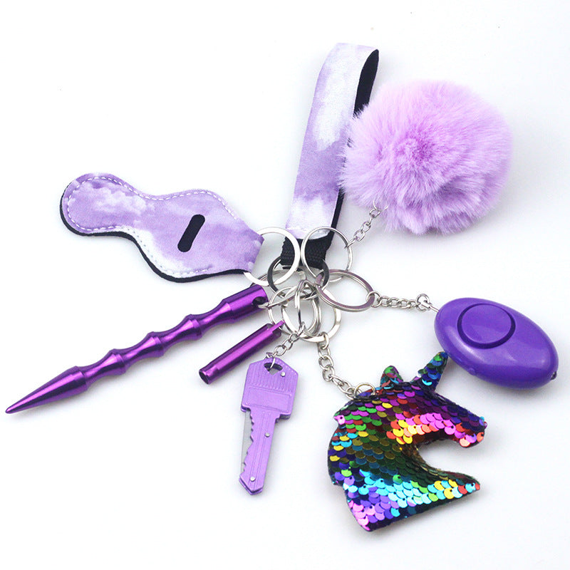 Scuba Fabric 8 Pieces Keychain Set MOQ≥2 ChaoH046