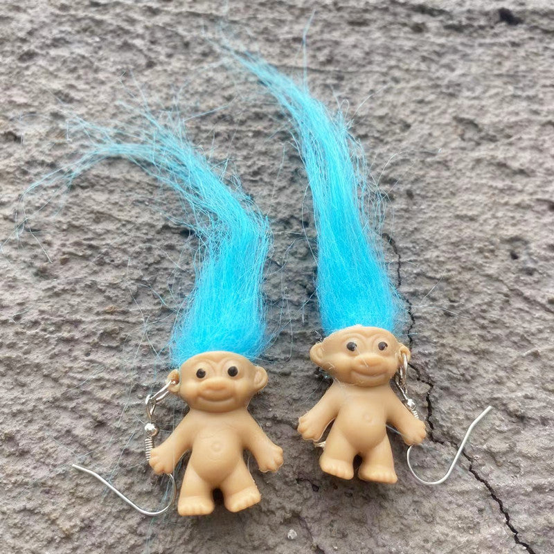 Troll hairy earrings MIC-RS-ZhouT098