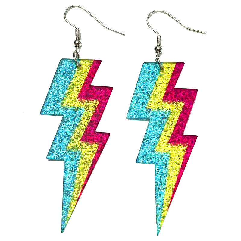 Alloy acrylic oil gloss magnetic tape earrings (Minimo de compra 2) MIC-HeY005