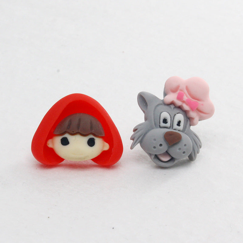 Alloy cute little red hat ear hook (Minimo de Compra 3) MIC-JueJ016